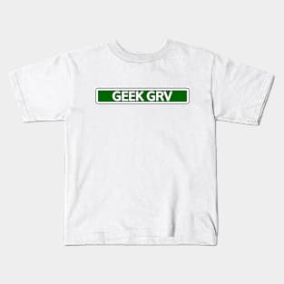 Geek Grv Street Sign Kids T-Shirt